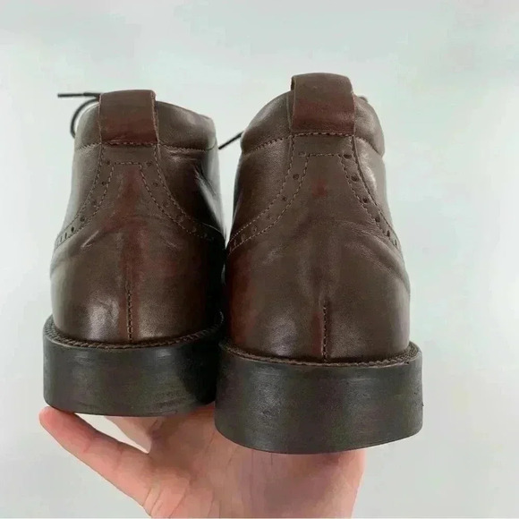 Johnson and Murphy mens chukka boot size 10 brown leather wingtip - Picture 7 of 14